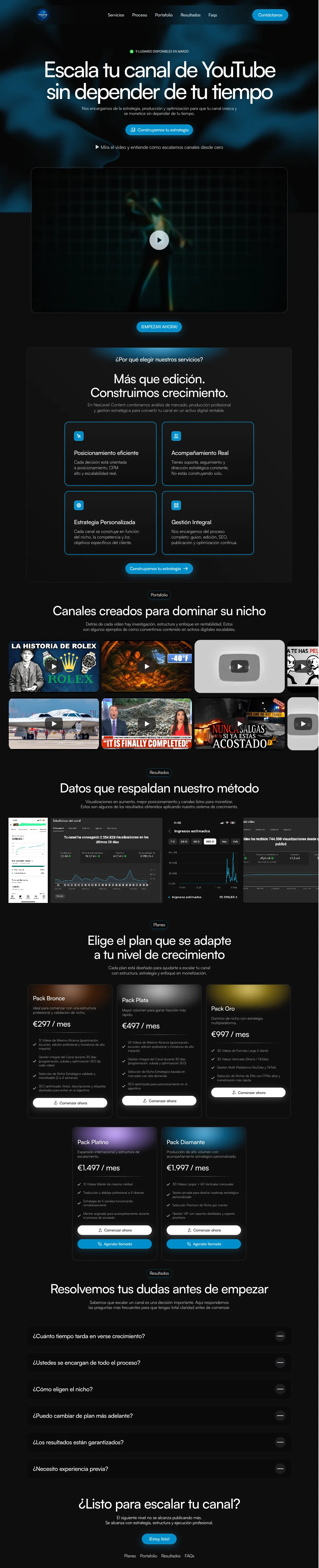 NexLevel: Página completa